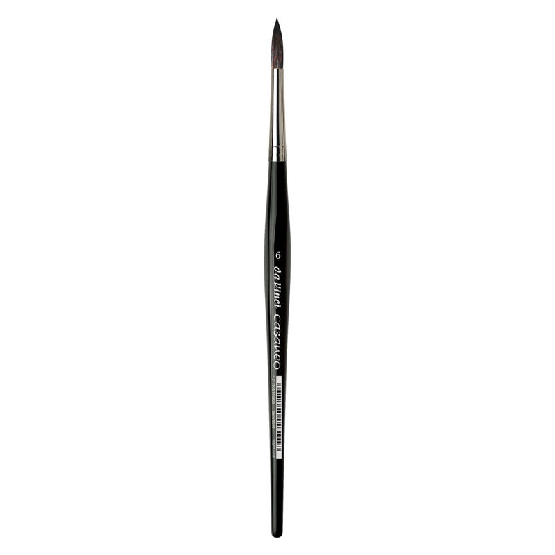 da Vinci Watercolor Series 5598 Casaneo Paint Brush, Round New Wave Synthetics, Size 6 - Image 1